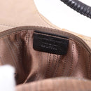 Salvatore Ferragamo Gancini Shoulder Bag Leather Beige Auth 209985-25
