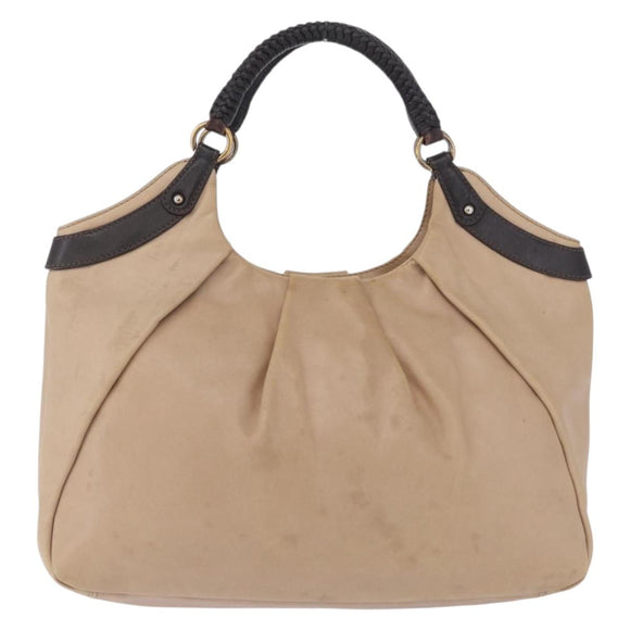 Salvatore Ferragamo Gancini Shoulder Bag Leather Beige Auth 209985