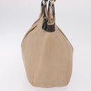Salvatore Ferragamo Gancini Shoulder Bag Leather Beige Auth 209985-6