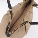 Salvatore Ferragamo Gancini Shoulder Bag Leather Beige Auth 209985-8