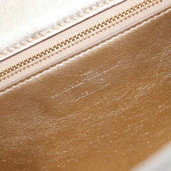 Salvatore Ferragamo Gancini Hand Bag Leather 2way Black Gold Auth 209987A