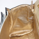 Salvatore Ferragamo Gancini Hand Bag Leather 2way Black Gold Auth 209987A-22
