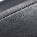 Salvatore Ferragamo Gancini Hand Bag Leather 2way Black Gold Auth 209987A-28