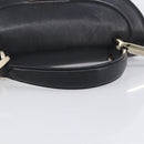 Salvatore Ferragamo Gancini Hand Bag Leather 2way Black Gold Auth 209987A-7