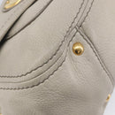PRADA Chain Shoulder Bag Vittero Dino Leather Beige Gold Auth 209990A-12