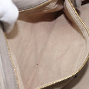 PRADA Chain Shoulder Bag Vittero Dino Leather Beige Gold Auth 209990A-27