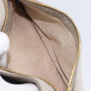 PRADA Chain Shoulder Bag Vittero Dino Leather Beige Gold Auth 209990A-29