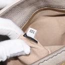 PRADA Chain Shoulder Bag Vittero Dino Leather Beige Gold Auth 209990A-30