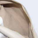 PRADA Chain Shoulder Bag Vittero Dino Leather Beige Gold Auth 209990A-32
