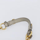 PRADA Chain Shoulder Bag Vittero Dino Leather Beige Gold Auth 209990A-9