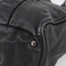 Miu Miu Tote Bag Leather Black Silver Auth 209991V-12
