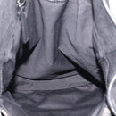Miu Miu Tote Bag Leather Black Silver Auth 209991V-17