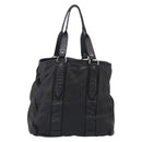 Miu Miu Tote Bag Leather Black Silver Auth 209991V-3
