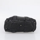 Miu Miu Tote Bag Leather Black Silver Auth 209991V-9