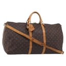 LOUIS VUITTON Monogram Keepall Bandouliere 60 Boston Bag M41412 LV Auth 209992V-1