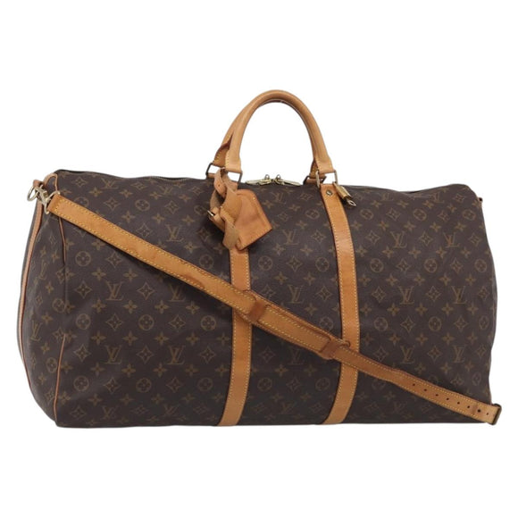 LOUIS VUITTON Monogram Keepall Bandouliere 60 Boston Bag M41412 LV Auth 209992V