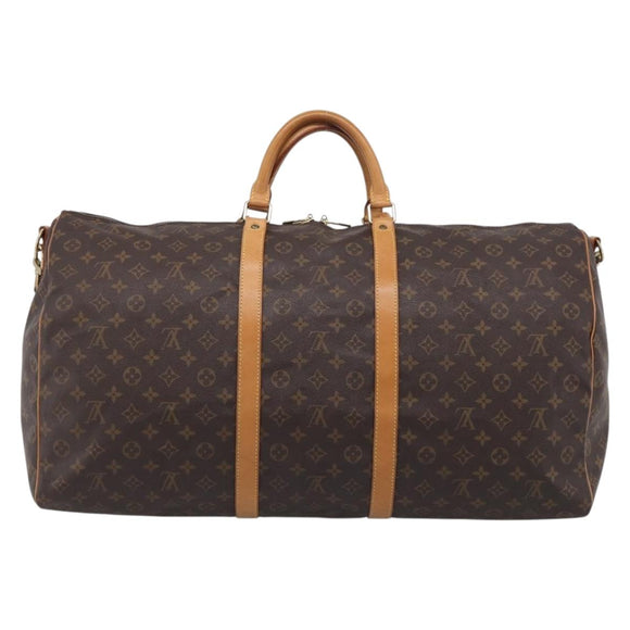 LOUIS VUITTON Monogram Keepall Bandouliere 60 Boston Bag M41412 LV Auth 209992V