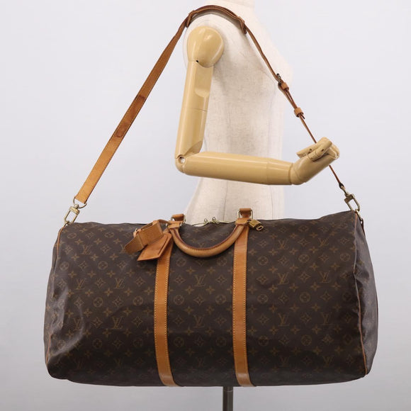 LOUIS VUITTON Monogram Keepall Bandouliere 60 Boston Bag M41412 LV Auth 209992V