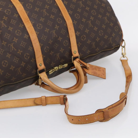 LOUIS VUITTON Monogram Keepall Bandouliere 60 Boston Bag M41412 LV Auth 209992V