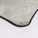 LOEWE Hand Bag PVC Canvas Gray Gold Auth 209998-14