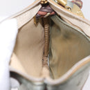 LOEWE Hand Bag PVC Canvas Gray Gold Auth 209998-17