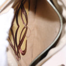 LOEWE Hand Bag PVC Canvas Gray Gold Auth 209998-19