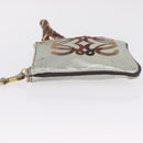 LOEWE Hand Bag PVC Canvas Gray Gold Auth 209998-6