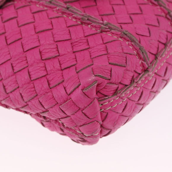 Bottega Veneta INTRECCIATO Hand Bag Leather 2way Pink Auth 210001A