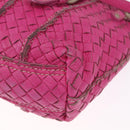 Bottega Veneta INTRECCIATO Hand Bag Leather 2way Pink Auth 210001A-15
