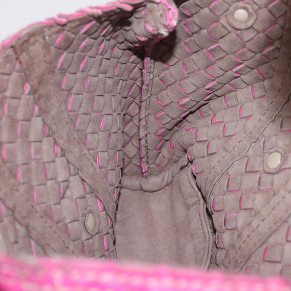 Bottega Veneta INTRECCIATO Hand Bag Leather 2way Pink Auth 210001A