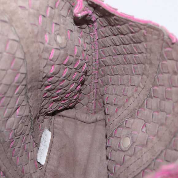 Bottega Veneta INTRECCIATO Hand Bag Leather 2way Pink Auth 210001A