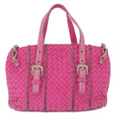 Bottega Veneta INTRECCIATO Hand Bag Leather 2way Pink Auth 210001A-3