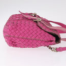 Bottega Veneta INTRECCIATO Hand Bag Leather 2way Pink Auth 210001A-4