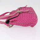 Bottega Veneta INTRECCIATO Hand Bag Leather 2way Pink Auth 210001A-5