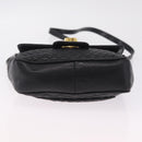 Bally Hand Bag Leather 2way Black Gold Auth 210002-12