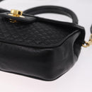 Bally Hand Bag Leather 2way Black Gold Auth 210002-14