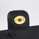 Bally Hand Bag Leather 2way Black Gold Auth 210002-19