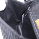 Bally Hand Bag Leather 2way Black Gold Auth 210002-24
