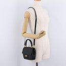 Bally Hand Bag Leather 2way Black Gold Auth 210002-27