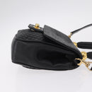 Bally Hand Bag Leather 2way Black Gold Auth 210002-4