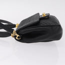 Bally Hand Bag Leather 2way Black Gold Auth 210002-5