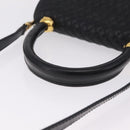 Bally Hand Bag Leather 2way Black Gold Auth 210002-7