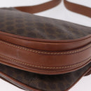 CELINE Macadam Canvas Shoulder Bag PVC Leather Brown Gold Auth 210003-15