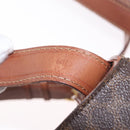 CELINE Macadam Canvas Shoulder Bag PVC Leather Brown Gold Auth 210003-27