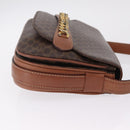 CELINE Macadam Canvas Shoulder Bag PVC Leather Brown Gold Auth 210003-4