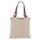 Saint Laurent Kahala Tote Bag Canvas Beige Silver Auth 210004A-3