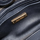 Miu Miu Matelasse Hand Bag Leather 2way Black Gold Auth 210009-19
