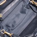 Miu Miu Matelasse Hand Bag Leather 2way Black Gold Auth 210009-20