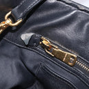 Miu Miu Matelasse Hand Bag Leather 2way Black Gold Auth 210009-23