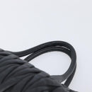 Miu Miu Matelasse Hand Bag Leather 2way Black Gold Auth 210009-9
